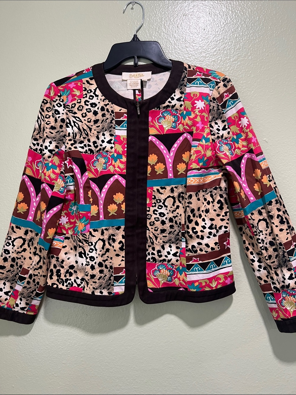 Etro Multicolor Patchwork Print Jacket